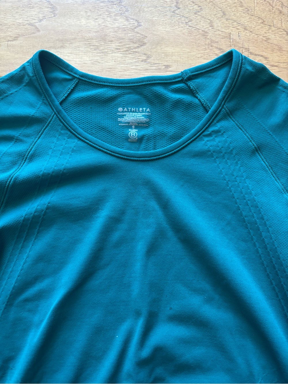 Athleta Teal Crewneck Athletic Top